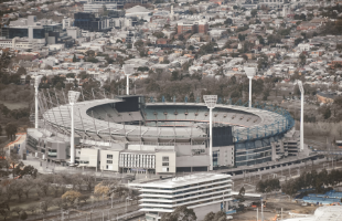 Outside of sports stadium